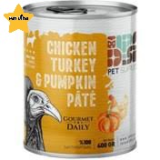 کنسرو سگ dps مدل سوپر پرمیوم طعم مرغ و بوقلمون و کدو ۸۰۰گرم