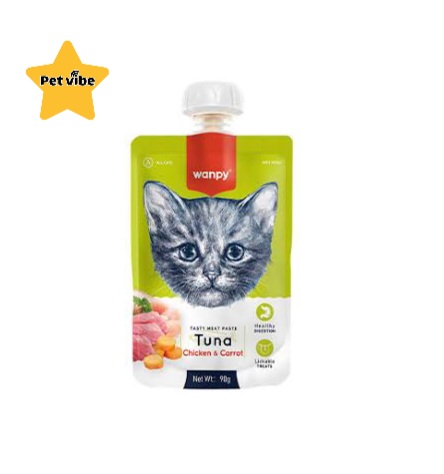 پودینگ بچه گربه ونپی با طعم ماهی تن، مرغ و هویج سفارش اروپا وزن 90 گرم